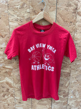 Vintage 90s Single Stitch Fruit of the Loom Bay View YMCA Athletics Red T-Shirt Size S
